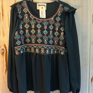 Savanna Jane All the Wonder Embroidered Top